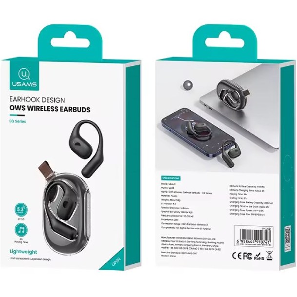 هدفون بی سیم یوسمز مدل USAMS- UG26 wireless earhook(6 ماه ضمانت)